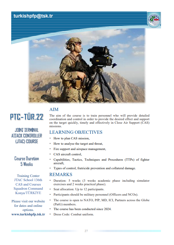 Müşterek İleri Taarruz Kontrolörü Kursu(JTAC)/KONYA Kapak Resmi